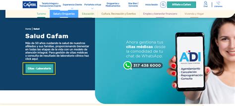 cafam oficina virtual|Citas Médicas 